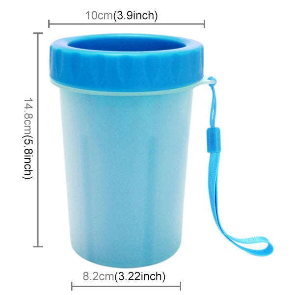 Pet Antiseptic Products Silicone Wash Feet Cleaning Cup Size: L(Blue)