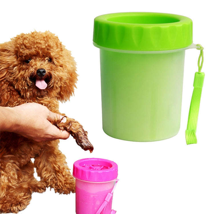 Pet Antiseptic Products Silicone Wash Feet Cleaning Cup Size: S(Green)