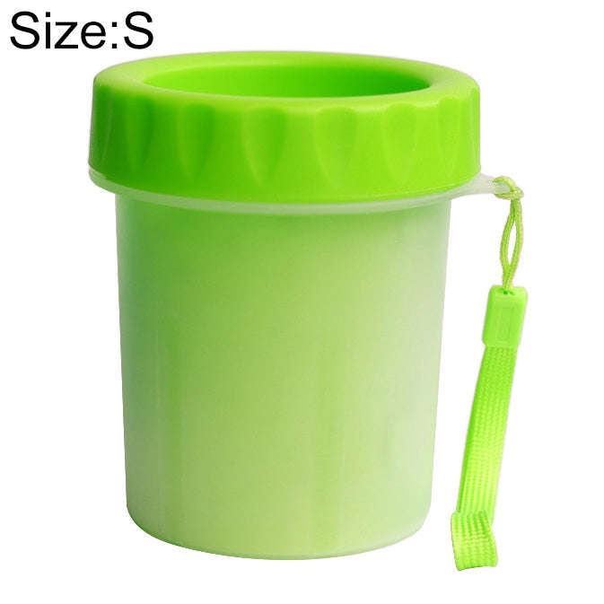 Pet Antiseptic Products Silicone Wash Feet Cleaning Cup Size: S(Green)