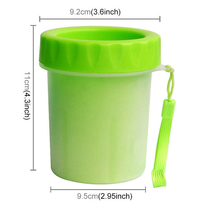 Pet Antiseptic Products Silicone Wash Feet Cleaning Cup Size: S(Green)