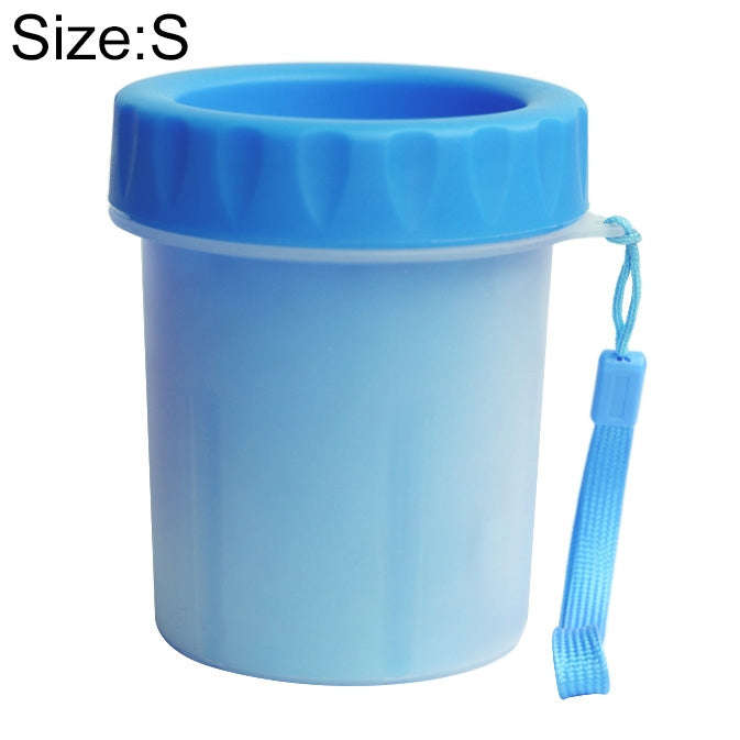 Pet Antiseptic Products Silicone Wash Feet Cleaning Cup Size: S(Blue)
