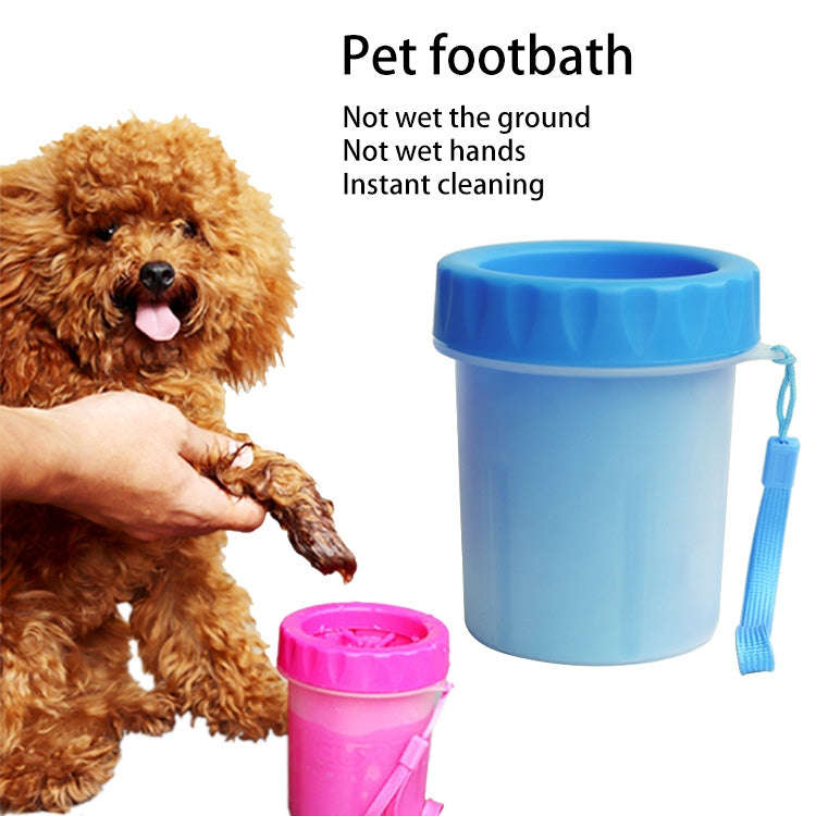 Pet Antiseptic Products Silicone Wash Feet Cleaning Cup Size: S(Blue)