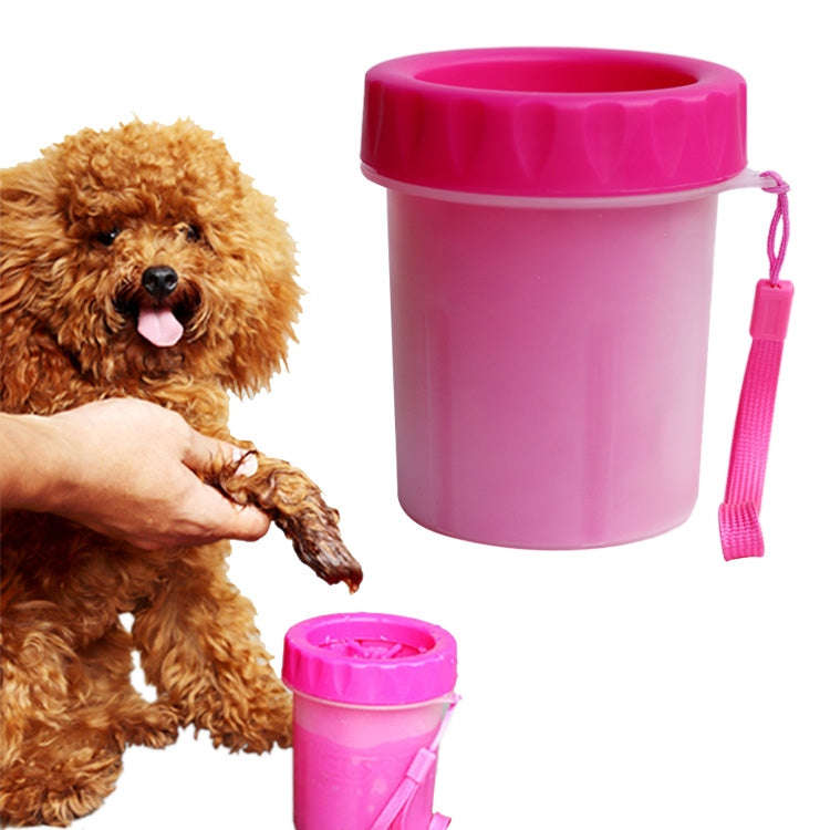 Pet Antiseptic Products Silicone Wash Feet Cleaning Cup Size: S(Red)