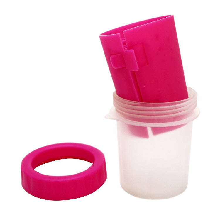 Pet Antiseptic Products Silicone Wash Feet Cleaning Cup Size: S(Red)