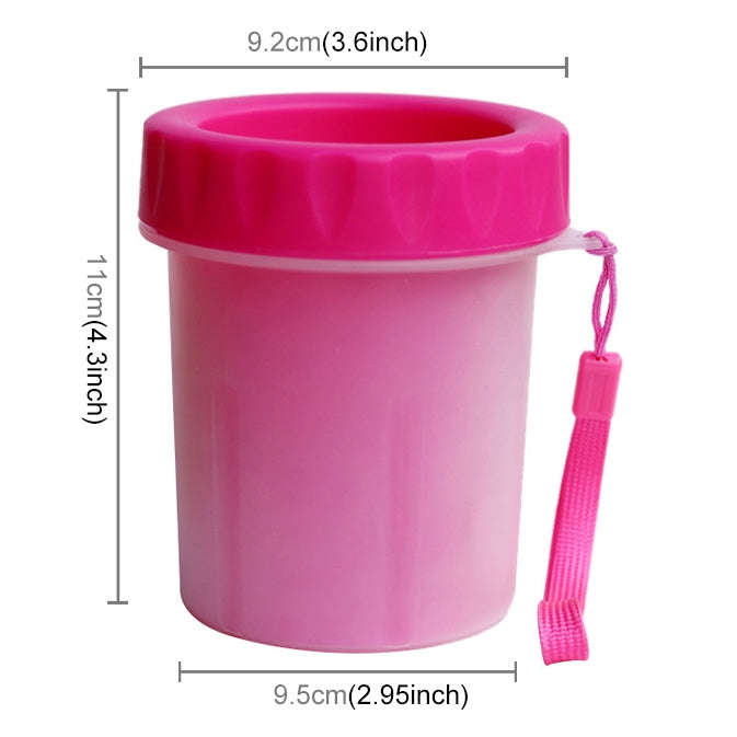 Pet Antiseptic Products Silicone Wash Feet Cleaning Cup Size: S(Red)