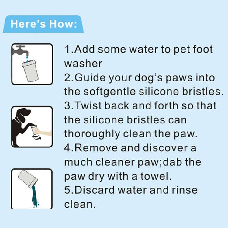 Pet Antiseptic Products Silicone Wash Feet Cleaning Cup Size: S(Red)