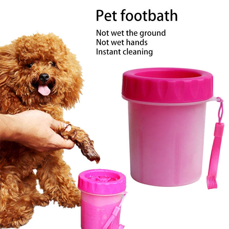 Pet Antiseptic Products Silicone Wash Feet Cleaning Cup Size: S(Red)