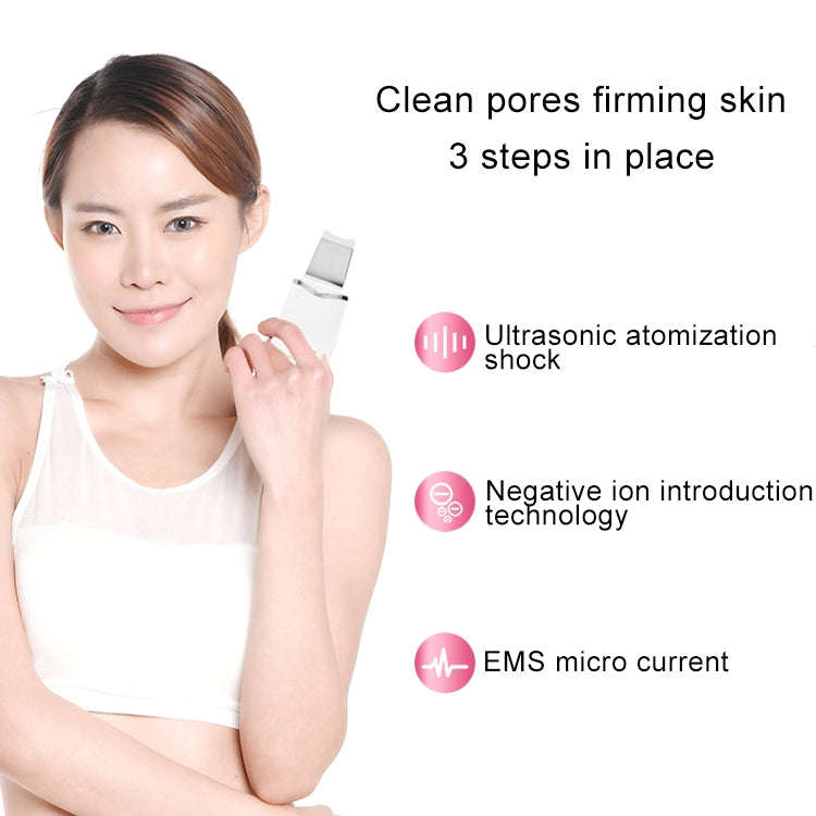 2W Ultrasonic Vibration Face Cleansing Machine Dead Skin Cleaner Scrubber Shovel Tool Face Beauty...