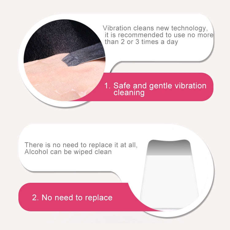 2W Ultrasonic Vibration Face Cleansing Machine Dead Skin Cleaner Scrubber Shovel Tool Face Beauty...