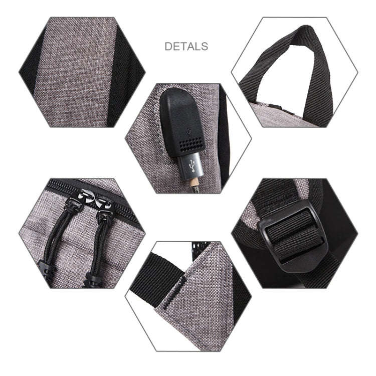 Universal Multi-Function Oxford Cloth Laptop Shoulders Bag Backpack with External USB Charging Po...