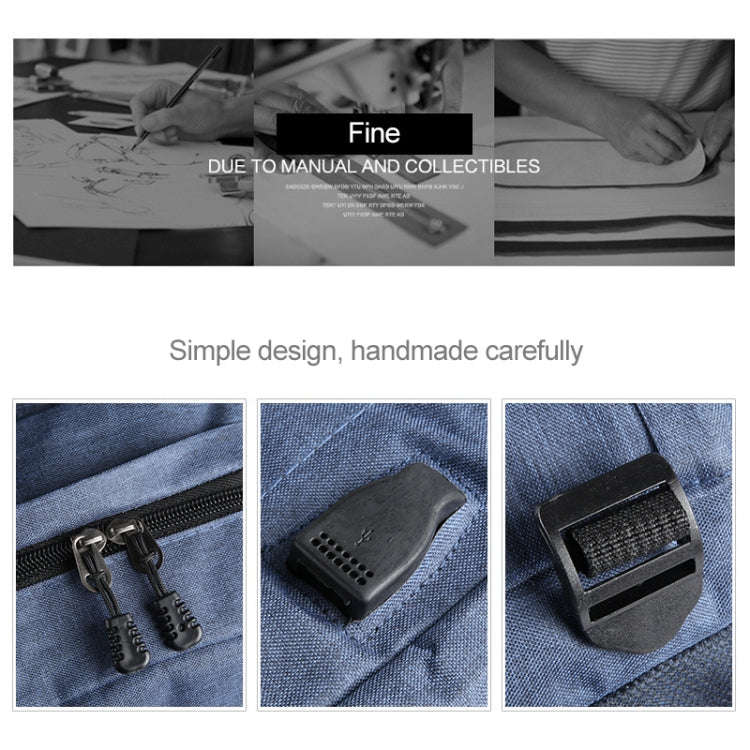 Universal Multi-Function Canvas Cloth Laptop Computer Shoulders Backpack Students Bag for 13-15 i...