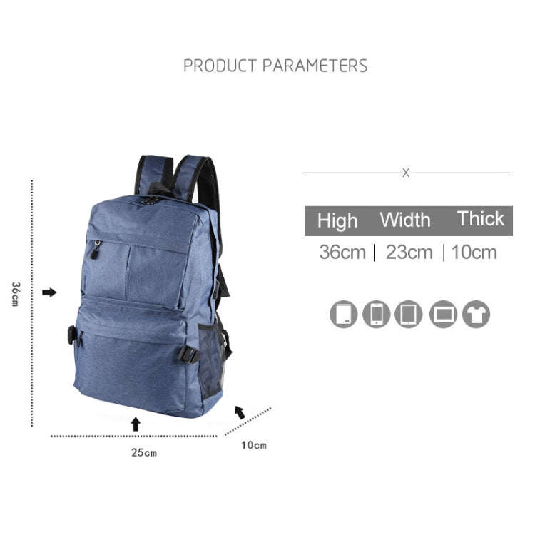 Universal Multi-Function Canvas Cloth Laptop Computer Shoulders Backpack Students Bag for 13-15 i...