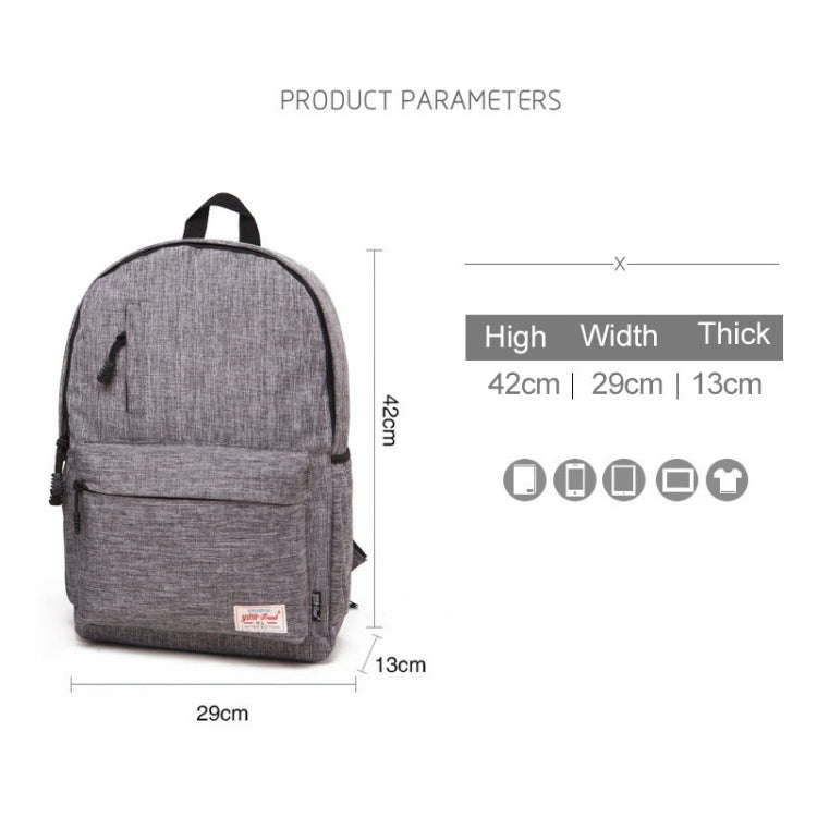 Universal Multi-Function Canvas Laptop Computer Shoulders Bag Leisurely Backpack Students Bag, Bi...