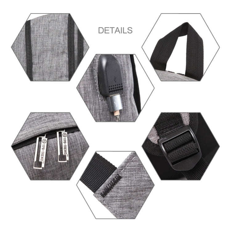 Universal Multi-Function Oxford Cloth Laptop Shoulders Bag Backpack with External USB Charging Po...