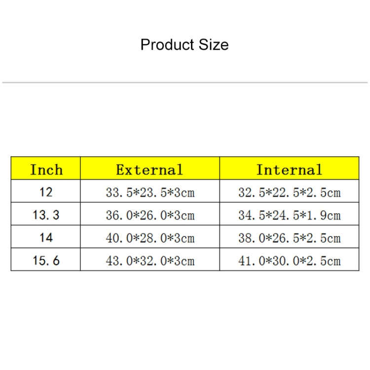 Breathable Wear-resistant Shoulder Handheld Zipper Laptop Bag, For 12 inch and Below Macbook, Sam...