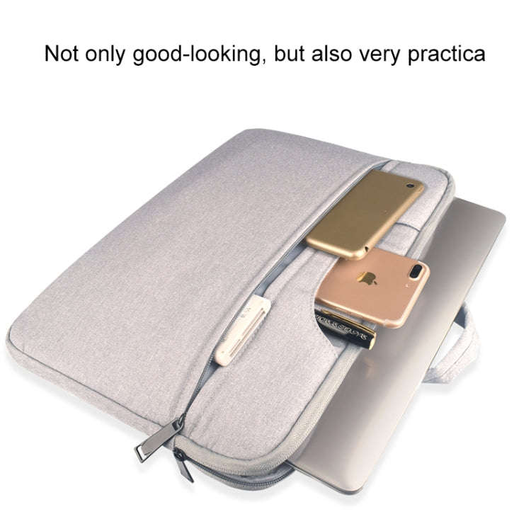 Breathable Wear-resistant Shoulder Handheld Zipper Laptop Bag, For 12 inch and Below Macbook, Sam...