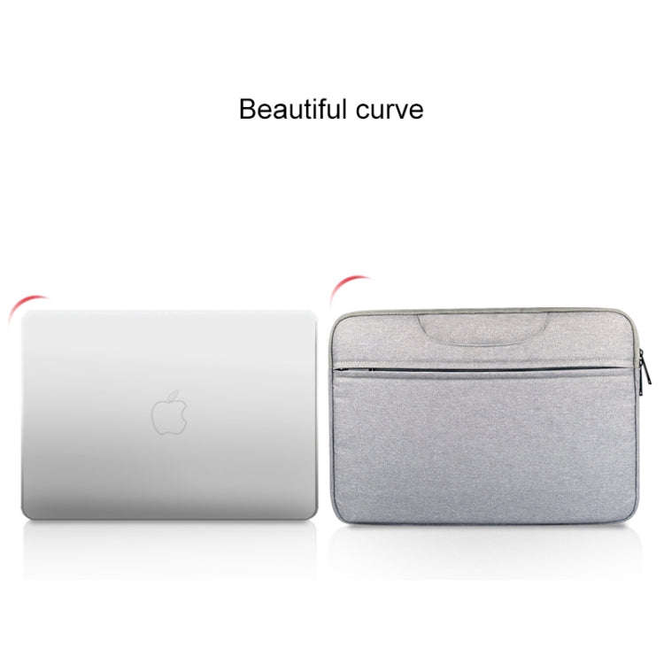 Breathable Wear-resistant Shoulder Handheld Zipper Laptop Bag, For 12 inch and Below Macbook, Sam...
