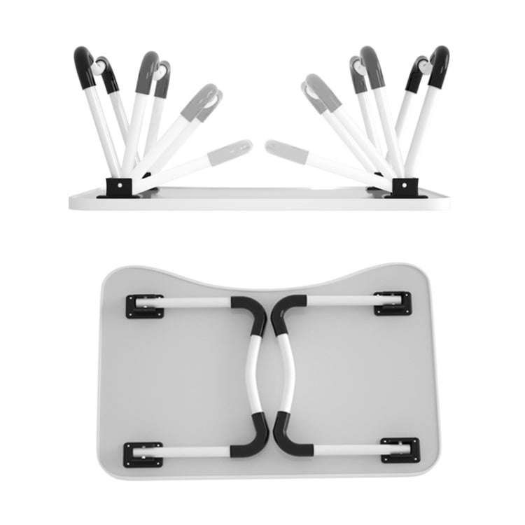 W-shaped Non-slip Legs Adjustable Folding Portable Laptop Desk without Card Slot(Black)