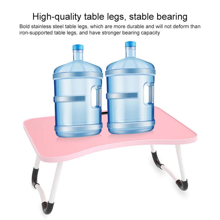 W-shaped Non-slip Legs Adjustable Folding Portable Laptop Desk without Card Slot(Black)