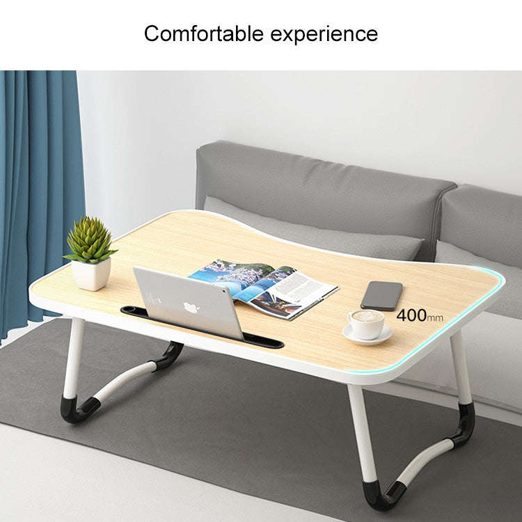 W-shaped Non-slip Legs Adjustable Folding Portable Laptop Desk without Card Slot(Black)