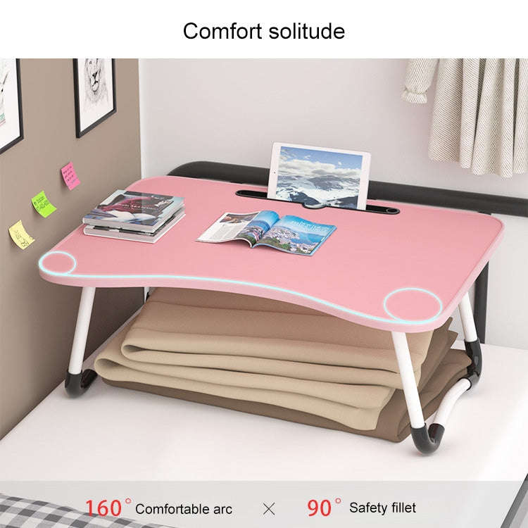 W-shaped Non-slip Legs Adjustable Folding Portable Laptop Desk without Card Slot(Black)
