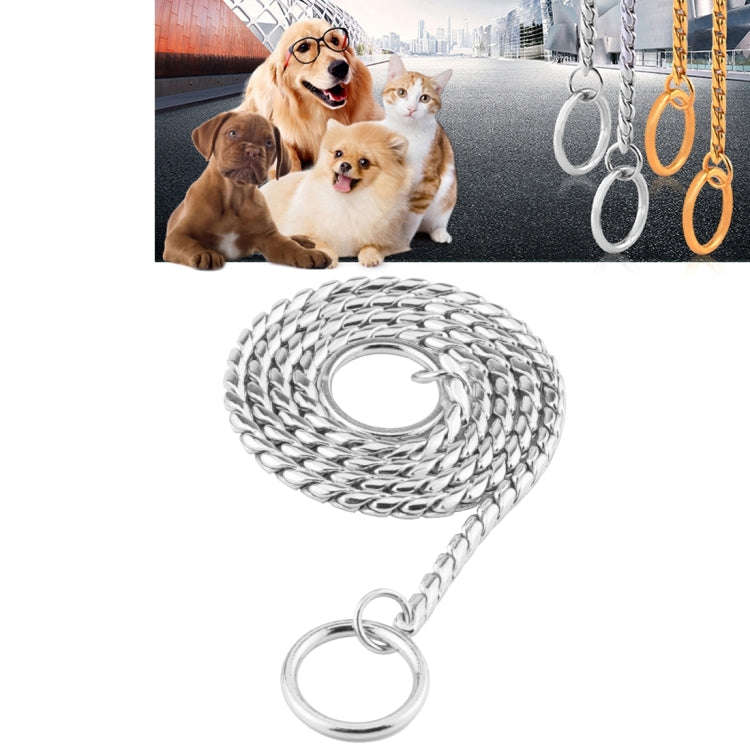 Pet Collars Pet Neck Strap Dog Neckband Snake Chain Dog Chain  Solid  Metal Chain Dog CollarLe...