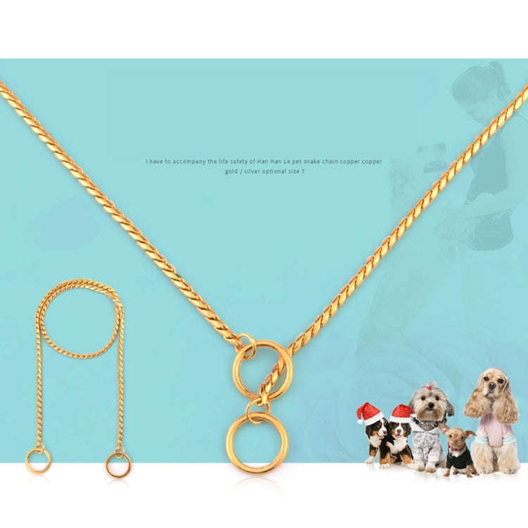 Pet Collars Pet Neck Strap Dog Neckband Snake Chain Dog Chain  Solid  Metal Chain Dog CollarLe...