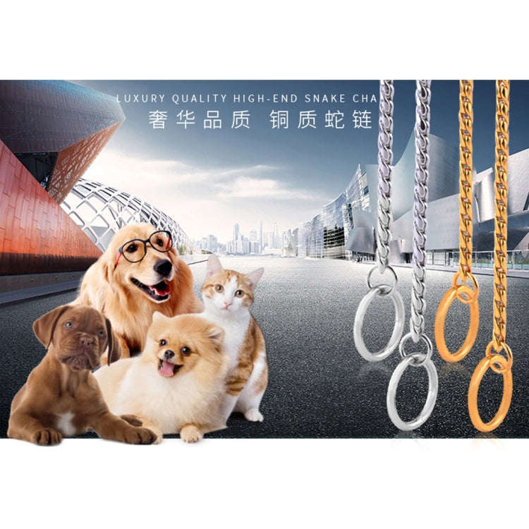 Pet Collars Pet Neck Strap Dog Neckband Snake Chain Dog Chain  Solid  Metal Chain Dog CollarLe...