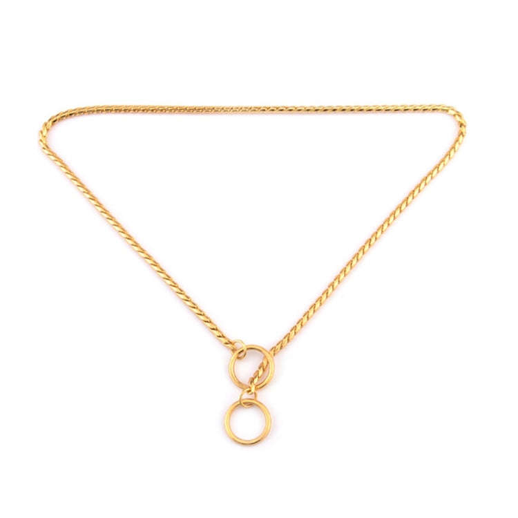 Pet Collars Pet Neck Strap Dog Neckband Snake Chain Dog Chain  Solid  Metal Chain Dog CollarLe...