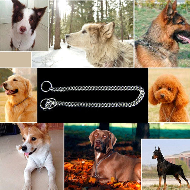 35cm Pet P Chain Pet Collars Pet Neck Strap Dog Neckband Snake Chain Dog Chain  Solid  Metal Chai...