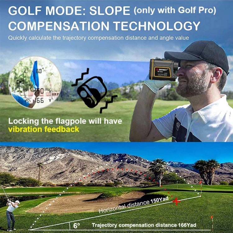 SNDWAY SW1000A Handheld Outdoor Waterproof Telescope Range Finder Distance Measurer, 1000m