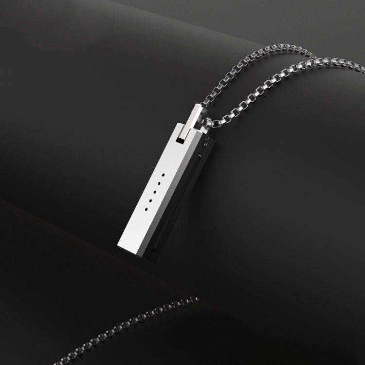 Mijobs Metal Screwless Magnetic Pendant Necklace for Fitbit Flex 2, Host not Included(Black)