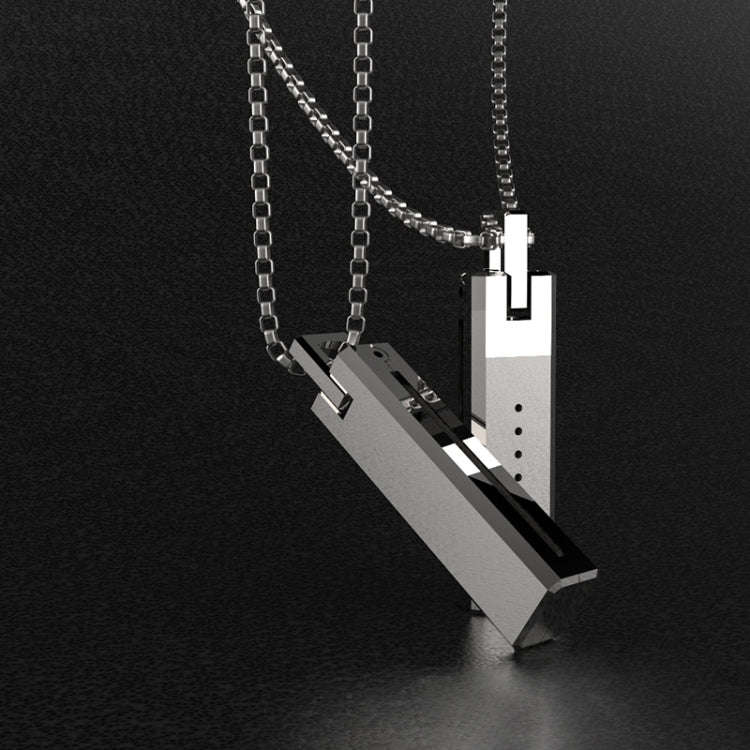 Mijobs Metal Screwless Magnetic Pendant Necklace for Fitbit Flex 2, Host not Included(Black)