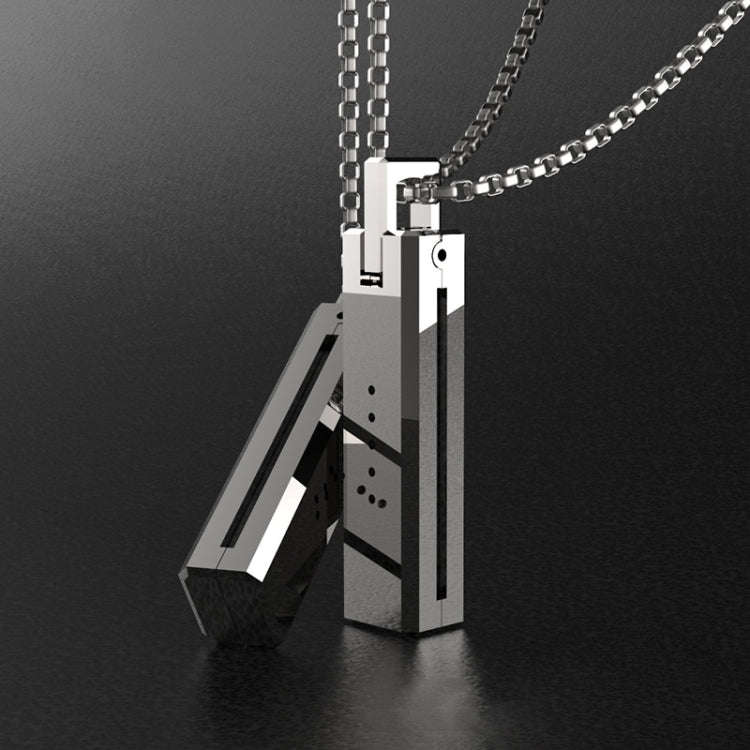Mijobs Metal Screwless Magnetic Pendant Necklace for Fitbit Flex 2, Host not Included(Black)