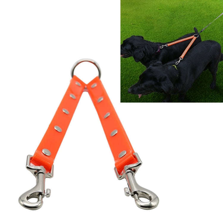 TPU Material Pet Dogs 2 in 1 Tangle-free Traction Rope Double Pet Dog Walking Leash, Length: 25 c...