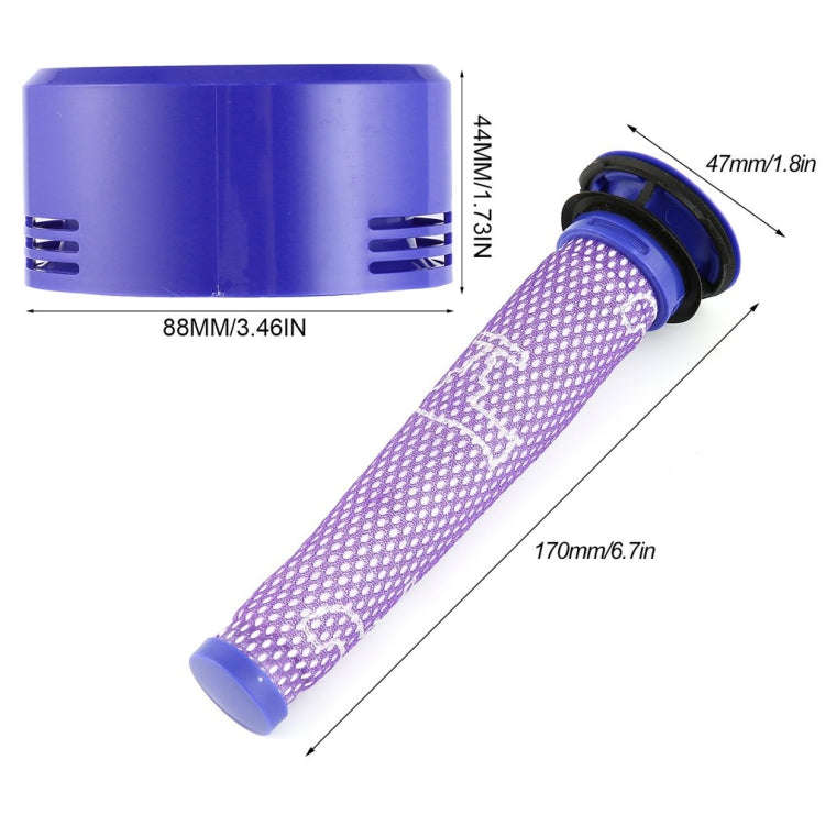 XD936 5 in 1 Pre Filter Core + Rear Filter Core + Cleaning Brush for Dyson V7 / V8  Vacuum Cleane...
