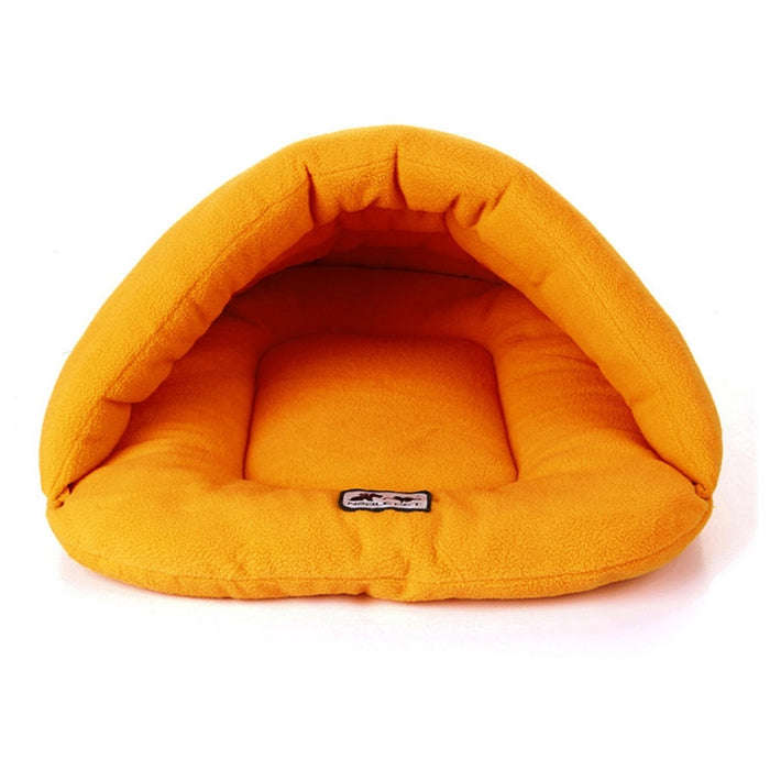 Slipper Shape Polar Fleece Warm Thicken Pet Dogs Cats House Size: L, 58×68×32cm(Orange)