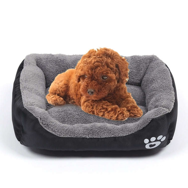 Four Seasons Genuine Warm Pet Dog Kennel Mat Teddy Pomerang Dog Mat, Size: XXL, 95×72×18cm(Blac...