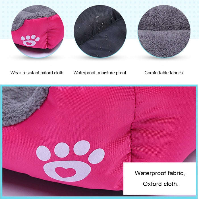 Candy Color Four Seasons Genuine Warm Pet Dog Kennel Mat Teddy Dog Mat, Size: L, 66×50×14cm (Blue)