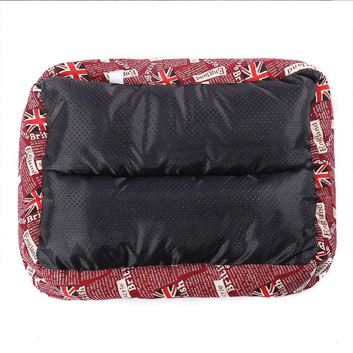 Candy Color Four Seasons Genuine Warm Pet Dog Kennel Mat Teddy Dog Mat, Size: S, 43×32×10cm (Blue)