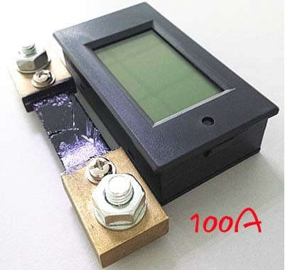 PZEM-061 4 in 1 DC Digital Display Meter Voltage Measuring Instrument, AC 80-260V, 100A(Black)