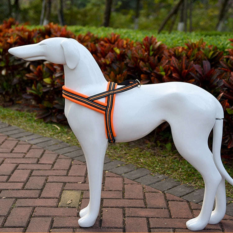 Pet Dogs A7 Reflective Polyester Chest Harness Lead Leash Traction Big Dogs Safety Chain Rope Col...