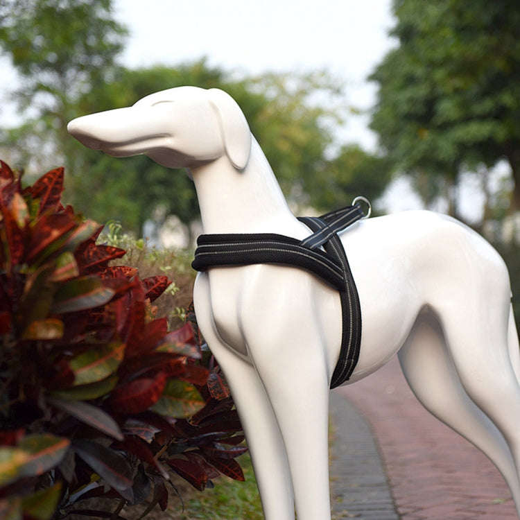 Pet Dogs A7 Reflective Polyester Chest Harness Lead Leash Traction Big Dogs Safety Chain Rope Col...