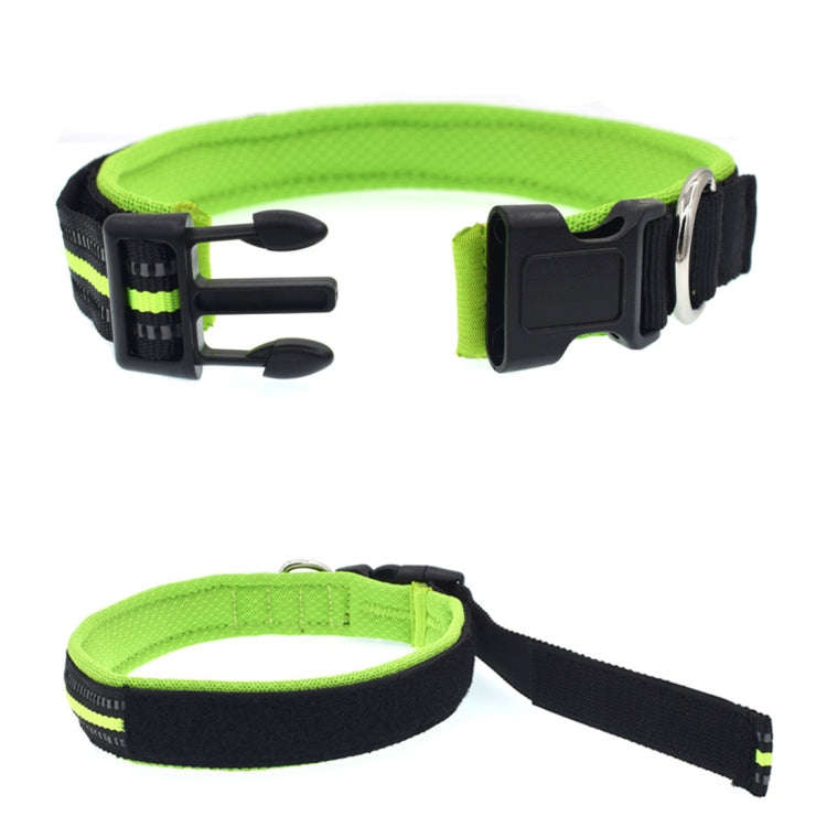 Pet Dogs Polyester Reflective Breathable Pets Collar Traction Lead Leash, Size: S, 2.0*35*40cm (G...