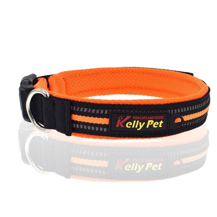 Pet Dogs Polyester Reflective Breathable Pets Collar Traction Lead Leash, Size: L, 2.5*47*54cm (O...