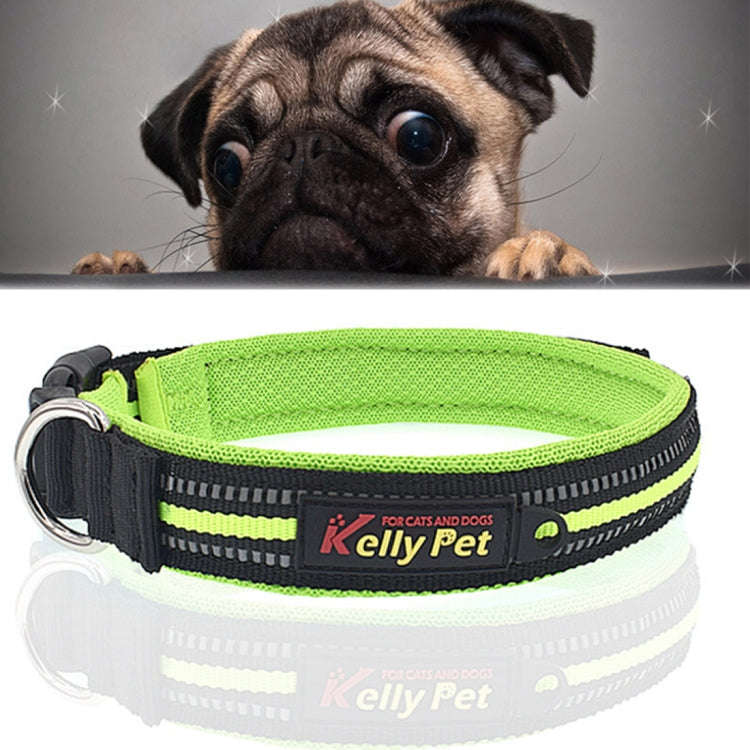 Pet Dogs Polyester Reflective Breathable Pets Collar Traction Lead Leash, Size: L, 2.5*47*54cm (G...