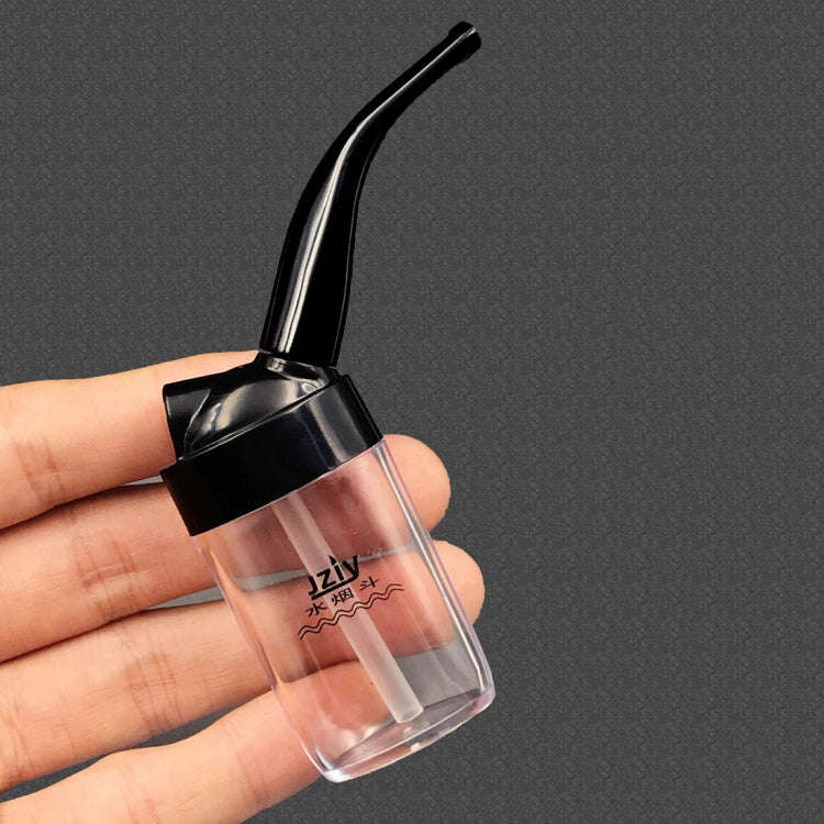 JY-101 2 PCS Recycled Mini Cigarette Filter Water Tobacco Pipe(Black)