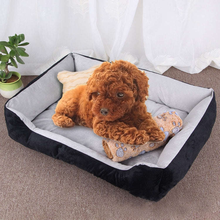 Dog Bone Pattern Big Soft Warm Kennel Pet Dog Cat Mat Blanket, with Blanket Size: M, 70×50×15cm...