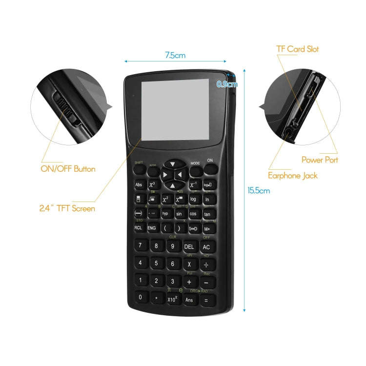 2.4 inch Display Screen Anti-peeping Scientific Calculator, Support Sound Recording / Radio / Mus...