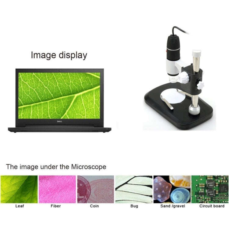 DMS-MDS800 40X-1600X Magnifier 2.0MP Image Sensor USB Digital Microscope with 8 LEDs & Profession...